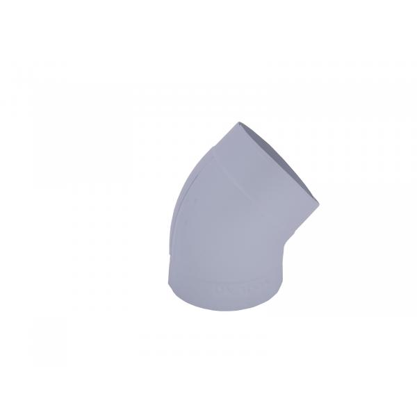 PVC-Bogen 45 ° 33x40 mm f. Iso. 28x40 bis 35x40 mm, hellgrau