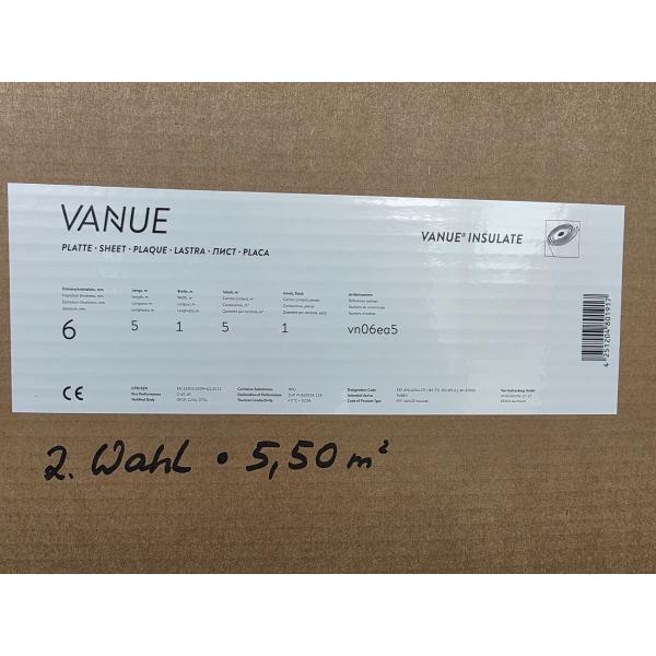Abbildung 2. Wahl VANUE® INSULATE Platte 6 mm 5 m²