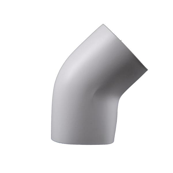 Abbildung PVC-Bogen 45 ° 89x30 mm  WEISS matt Durchm. 154 mm