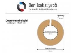 Weiteres Bild zu Rauchrohrschale 140x40 mm Rockwool alukaschiert / Kaminrohrschale