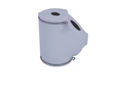 Ekafol-PVC-Leerkappe Schrägsitzventil DN40 o.E. (1-1/2 Zoll)