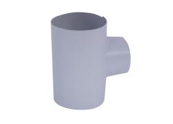 PVC-Abzweig 90°, 73x57 mm hellgrau
