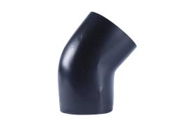 PVC-Bogen 45 ° 18x20 mm  SCHWARZ matt Durchm. 58 mm